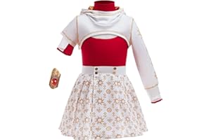 Naeviwth Zombies 4 Nova Costume for Girls Fancy Dress with Cropped Hoodie,T-Shirt,Skirt,Wristband