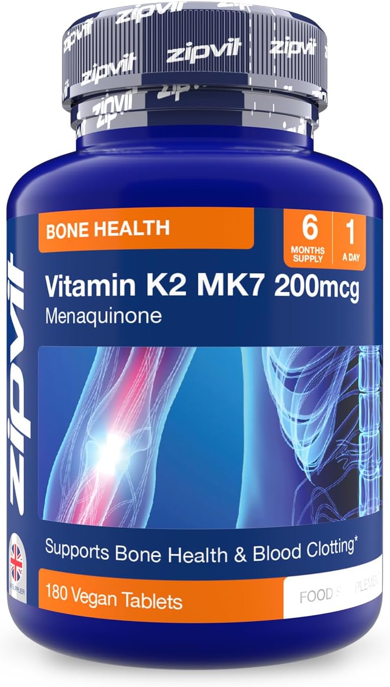Zipvit Vitamin K2 MK7 200mcg High Strength 180 Vegan Tablets 6 Months
