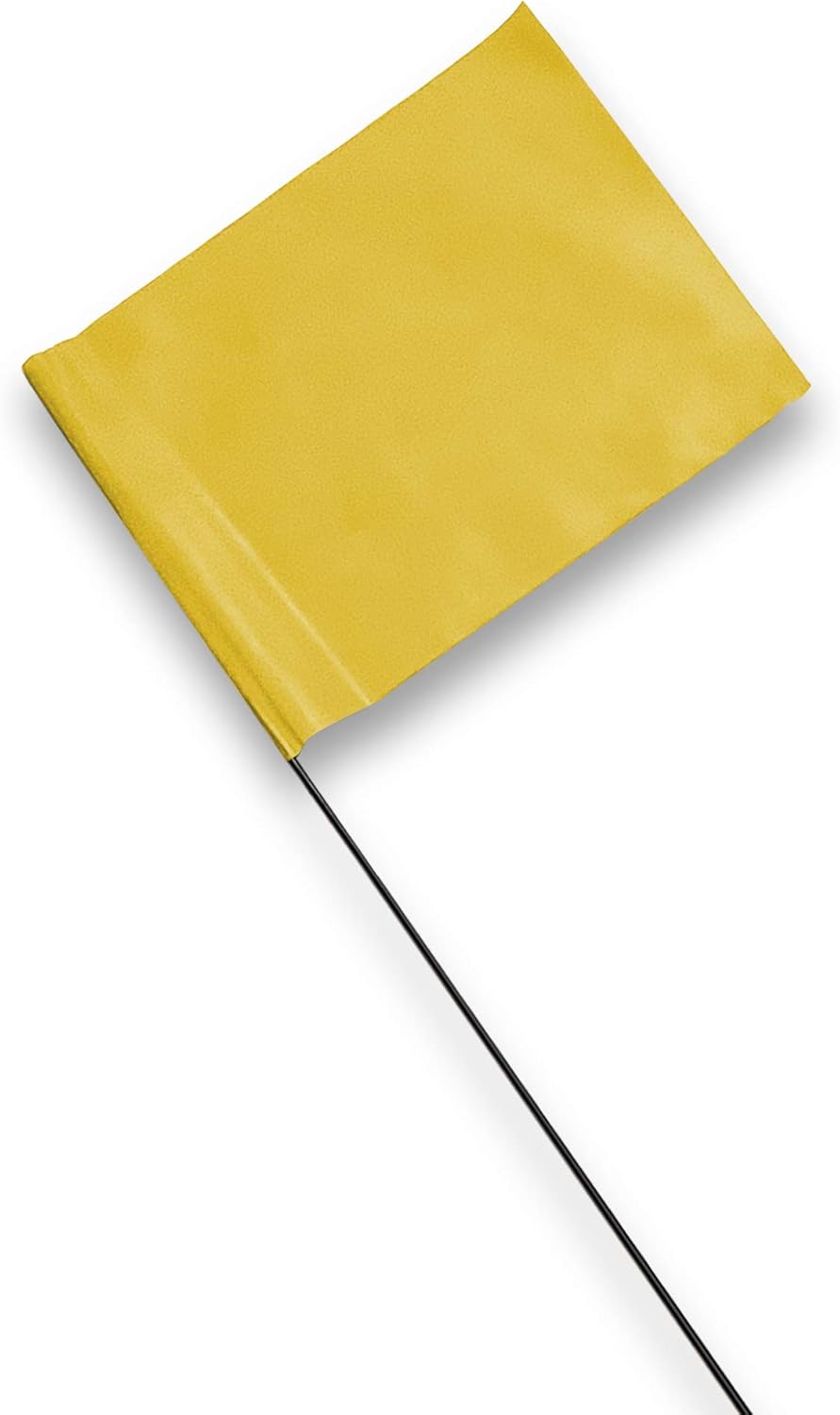 Marking Flags - 4 x 5-Inch Flag on 15-Inch Steel Wire - Fluorescent Yellow, 100 Pack - Marker Flags for Irrigation, Sprinkler Flags, Lawn Flags, Yard Flags, Garden Flags, Dog Training, Invisible Fence