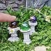 Fairy Garden Gnome Village Mini Gazing Ball Orb Globe on Pedestal Base - Set of 3