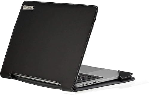 Navitech Black Real Leather Folio Case Cover Sleeve Compatible