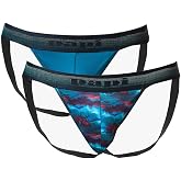 papi 2-Pack Jockstraps - UMPA108 (Beet Red/Crystal Teal, Large)