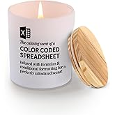 The Calming Scent of A Color-Coded Spreadsheet Candle Accountant Gifts Accounting Data Analyst CPA Scented Candles Home Office Jar Candles Lavender Scent Soy Wax Candle 9.5 oz