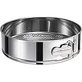 CHUZHOMU 10 Inch Springform Pan 304 Stainless Steel Nonstick Springform Cake Pan with Removable Bottom, Round Spring Form Cheesecake Pans For Baking