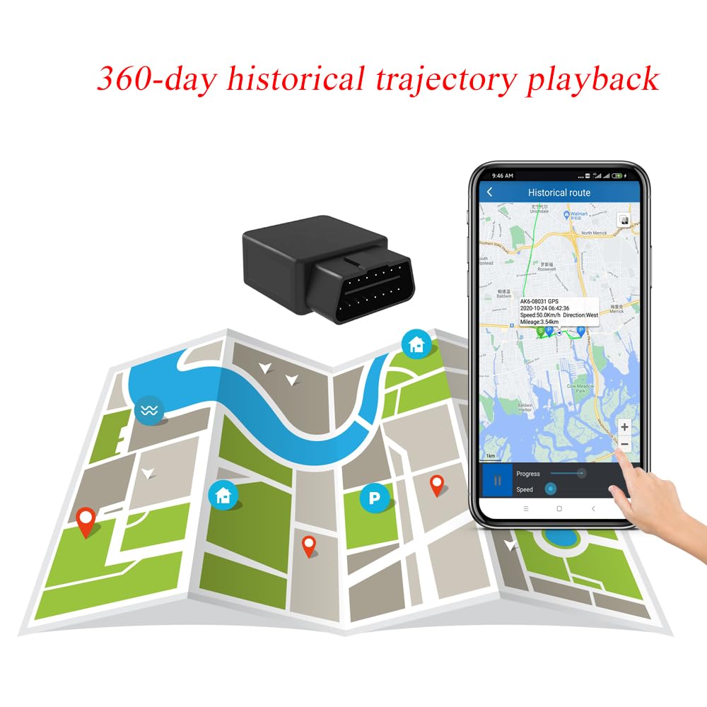 OBD2 Tracker One Month Subscription Included 4G OBD GPS Tracker for Vehicles Car Tracker Device Hidden OBD Tracker Fleet GPS Tracker