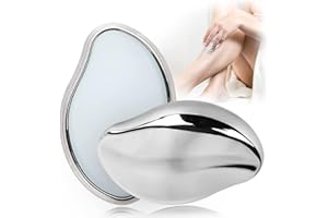 IAERLLLT NOBVEQ Crystal Hair Eraser,Reusable Crystal Hair Remover Magic Painless Exfoliation Hair Removal Tool, Magic Hair Eraser for Back Arms Legs Fast & Easy Crystal Hair Eraser for Women and Men (Silver)