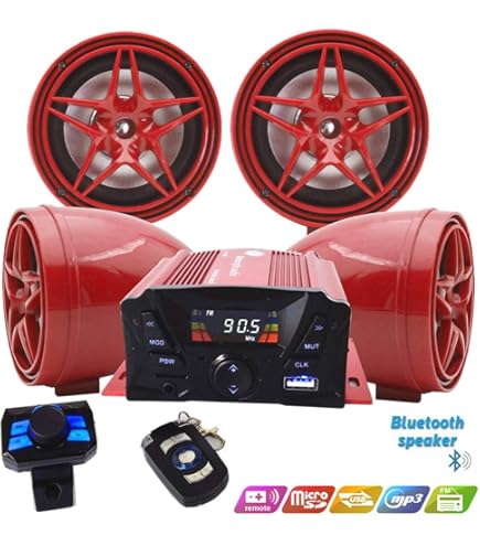 Amazon.com: XYC 12V Motorcycle Waterproof FM USB 4 Channel 3 Inch