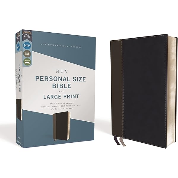 NIV, Compact Center-Column Reference Bible, Leathersoft, Black