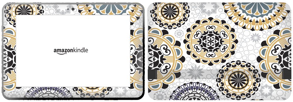 Get it Stick it SkinTabAmaFireHD89_67 Light Grey Background with Circular Shapes Skin for 8.9-Inch Amazon Kindle Fire HD