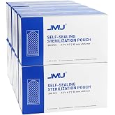 JMU Self Sealing Sterilization Pouches 3.5" x 6.5" Autoclave Sterilizer Bags Bulk, 2000/Case (10 Boxes)