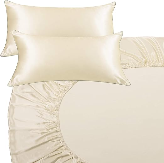 Amazon Com Vogue Silk 100 Mulberry Silk 3 Piece Bed Set Fitted