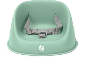 Ingenuity: ity by Ingenuity My Spot Easy-Clean Baby Booster Feeding Chair, 3-Point Harness, Washable Removable Straps - Green