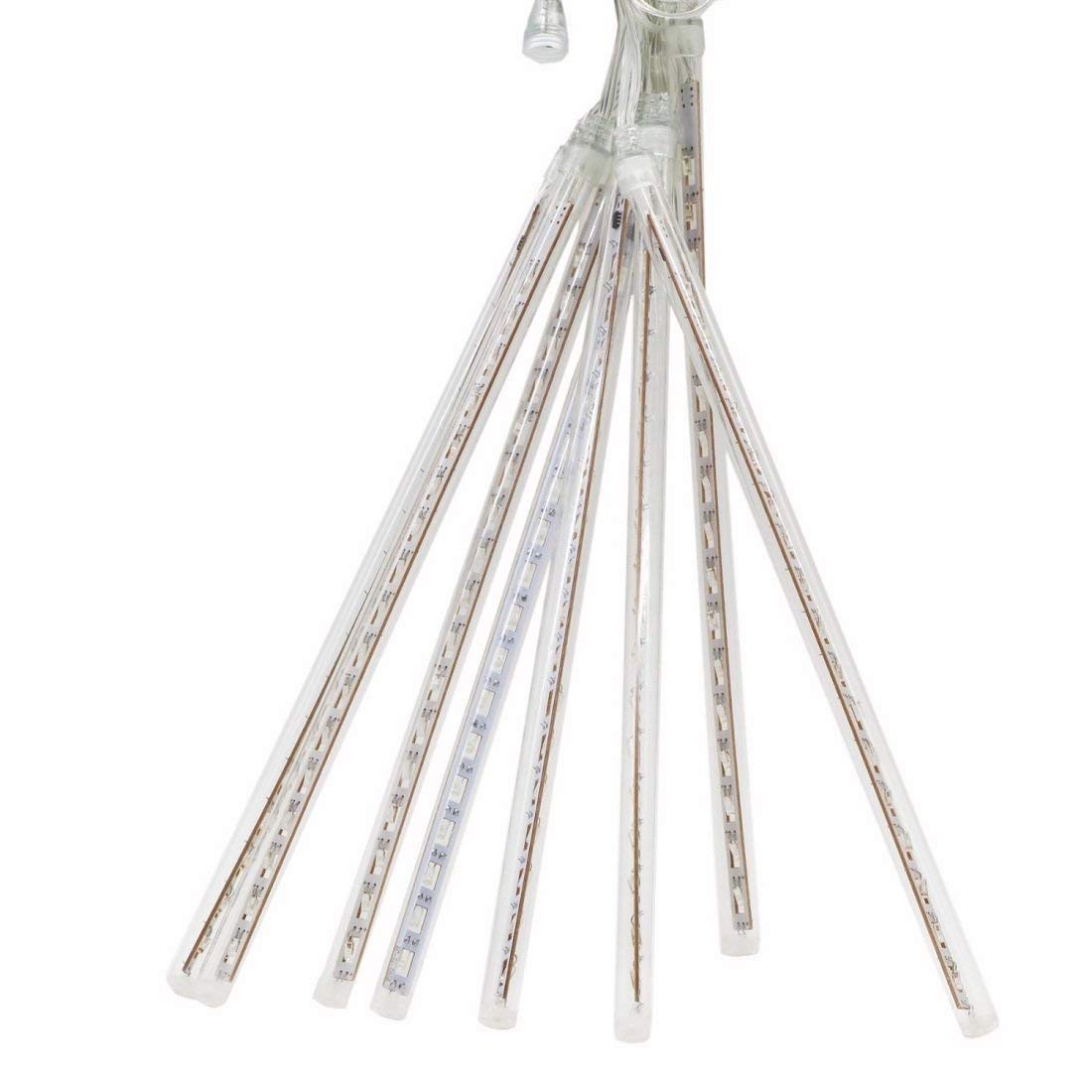 ABelle Guirlandes Lumineuse 8 Tubes 30CM LED Météore Guirlandes Lumineuse Etanche LED Météore Pour Mariage Fête Soirée Maison Arbre Sapin Jardin de Noël Parti Xmas Arbre(Bleu) [Classe énergétique A+]