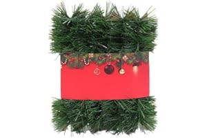 PICKBEAU Christmas Garland Decoration, 16.4 Foot Artificial Pine Garland Holiday Decor for Outdoor Indoor Green Greenery Fireplaces Holiday Party Decorations
