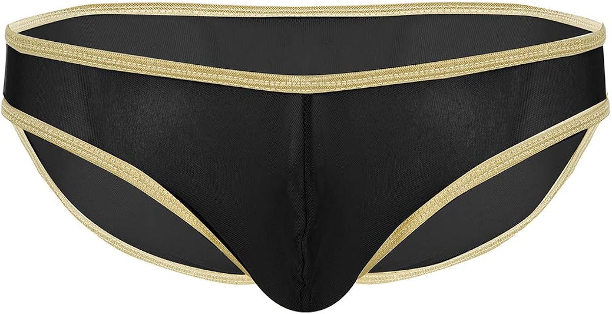Freche Bikini-Slip-Herrenunterwäsche, Verbesserter Beutel, Brasilianischer Männlicher Tanga, Ssous-Höschen, Strand, Mikroweiche Unterhose, Wet-Look