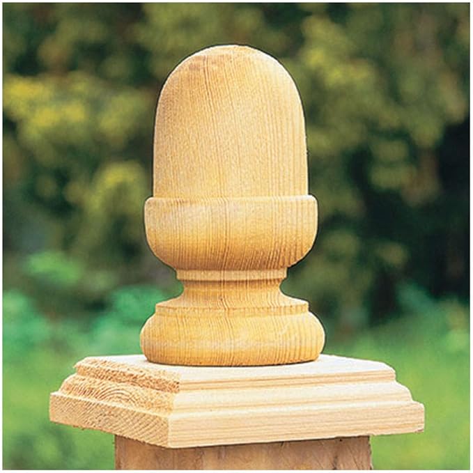 Forest Garden Pressure Treated Acorn Finials and Post Caps Pack of 2