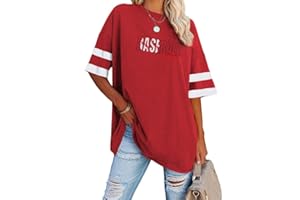WOMFASHI Baseball Shirt Women Oversized Baseball Mom Shirt Embroidered Baseball Shirts Baseball Mama Gift Blouse