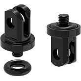 LEZYNE LED Adapter - Compatible with GoPro | Bicycle Headlight to Action Camera Mount Bracket, Handlebar Space Saver for Y13-Y17 Bike Lights, Aluminum (1-LED-GPADAL-V104)