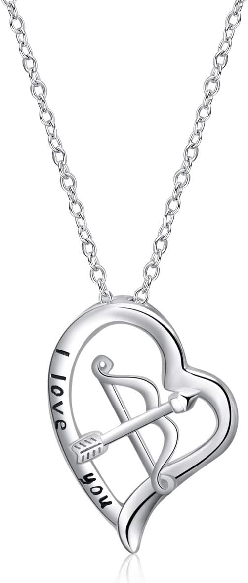 WINNICACA s925 Sterling Silver Heart Necklace Jewelry Gifts for Girlfriend & Mother