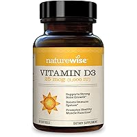 NatureWise Vitamin D3 1000iu (125 mcg) 1 Month Supply for Healthy Muscle Function, Bone Health and Immune Support, Non…