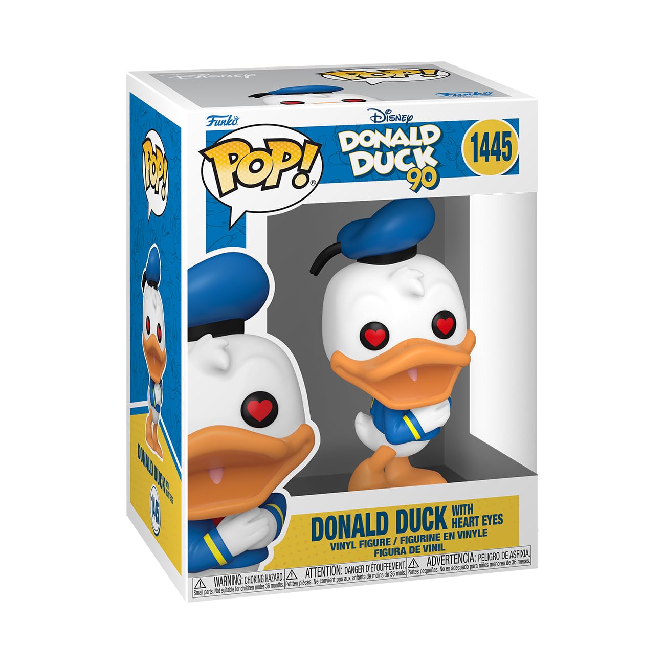 Funko POP! Disney: Donald Duck 90th - Donald Duck - (Heart Eyes) - Collectable Vinyl Figure - Gift Idea - Official Merchandise - Toys for Kids & Adults - TV Fans - Model Figure for Collectors
