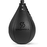 SAEEPABUL Speed Bag,Speed Bag for Boxing,PU Leather Reflex Training Pear Shaped Punching Bag,Fast Reaction Skills Development Perfect for Kids Teens Adults Boxing Coaches