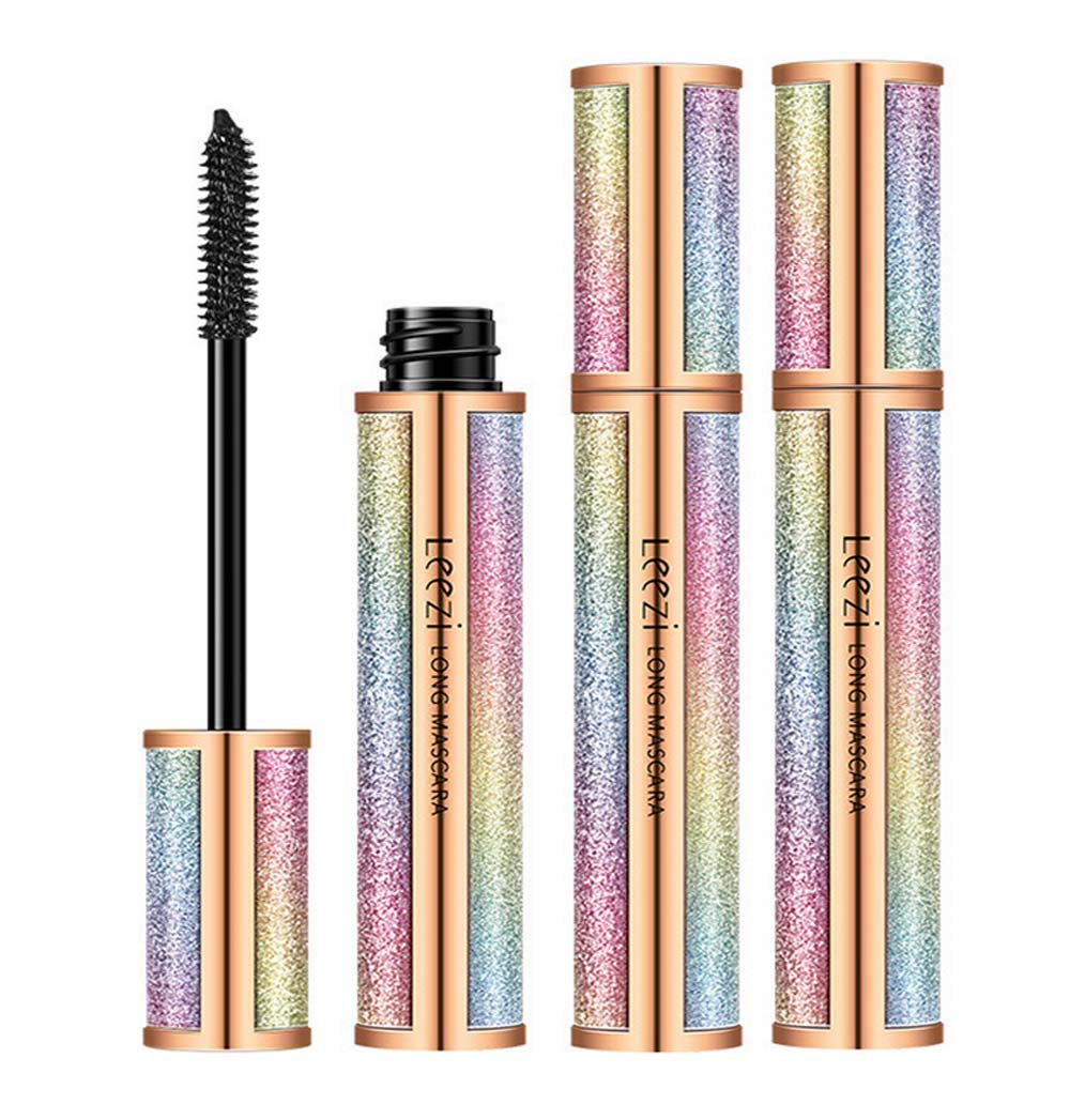 4D Silk Fiber Lash Mascara Black, Waterproof Mascara for Thicking, Lengthening & Voluminous Eyelashes, Smudge Proof, Long Lasting, Exquisitely Volume Eyelash Makeup