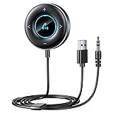 RIWUSI Bluetooth AUX Adapter for Car, [Plug and