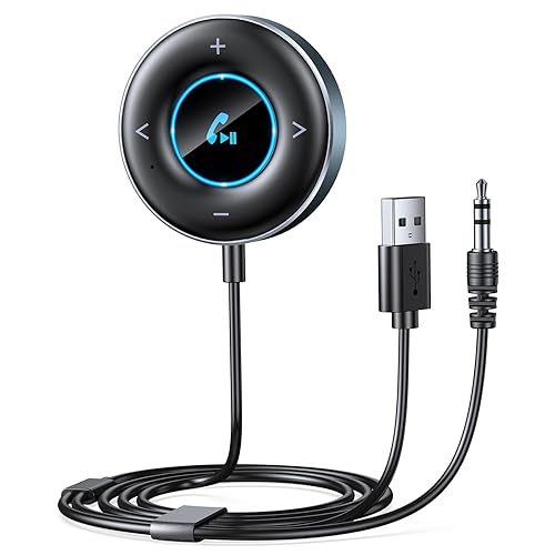 Bluetooth AUX Adapter for Car, [Plug and Play] Bluetooth