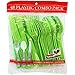Party Dimensions Disposable Plastic Cutlery Combo | Lime Green | Pack of 48, 16 Servings (80551)