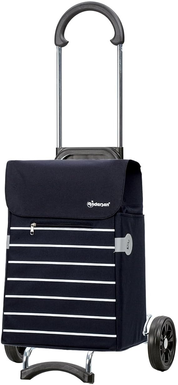 Andersen Shopping trolley Scala with bag Lini blue, Volume 34L, steel
