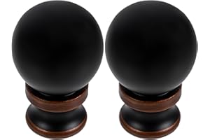VILLFUL Lamp Shade Holder Finial 2Pcs Black Gold Metal 1/4-28 Thread Nut for Table Lamp Decoration