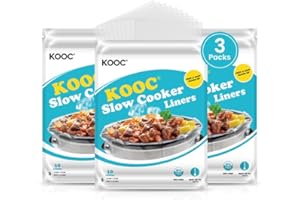KOOC Slow Cooker Liners 10x13 inch 30 count Small Size Disposable Pot Liners Cooking Bags Fit 1.5QT to 2QT Pot BPA Free Fresh Locking Seal Design