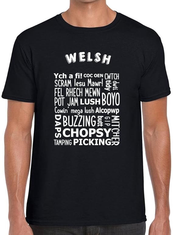 Shaw TShirts Welsh Slang Regional Dialect Phrases Tshirt Sizes
