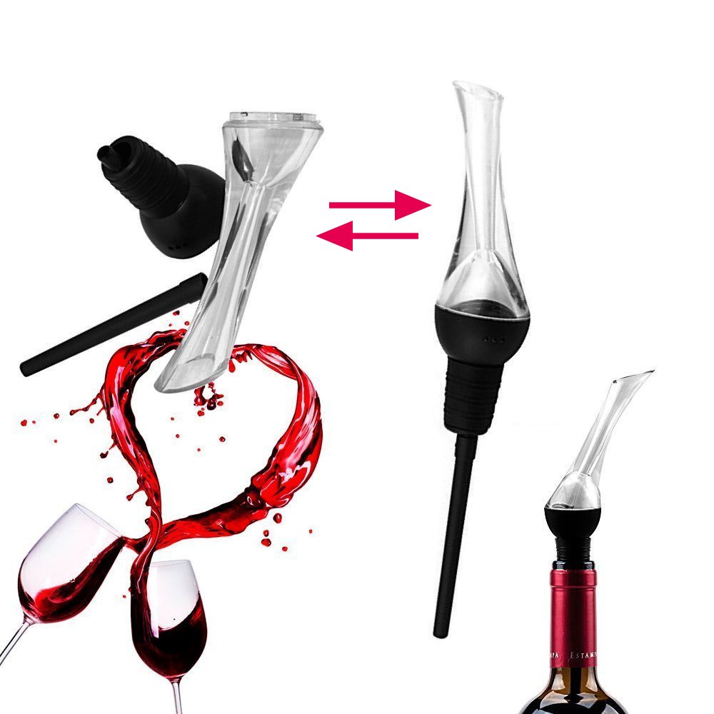 iRoundy Weinbelüfter,Wein Ausgießer, für rote und weiße Weine-Dekantieren mit Eleganz und Einfachheit