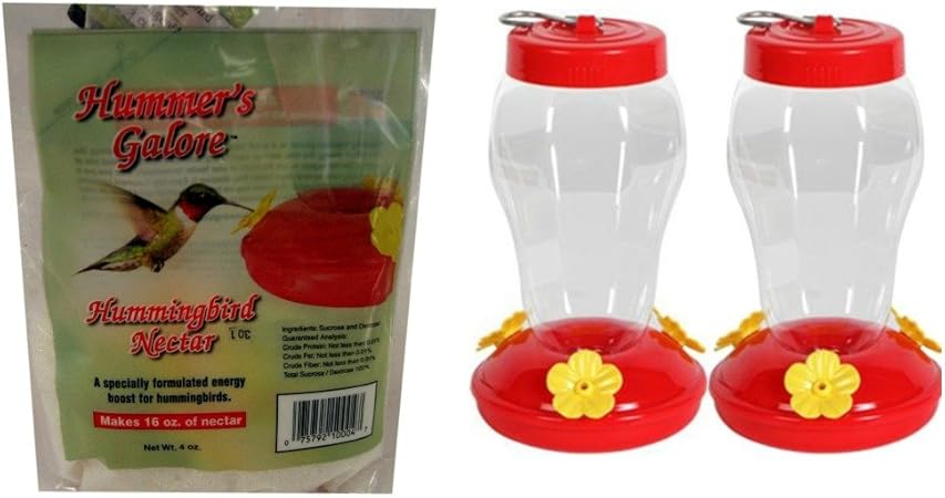 Amazon Com Hanging Hummingbird Feeder Starter Kit 2 Pack Bundle