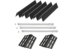 Leship Grill Replacement Parts for Weber Genesis 300 Series E310 E320 EP310 EP320 EP330 S310 Grills(Front Control),Weber 7620 Flavorizer Bars 7622 Heat Deflector 62752-3Pcs Burner Tube