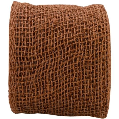 Kel-Toy Jute Burlap Ribbon Roll, 4-Inch by 10-Yard, Camel
