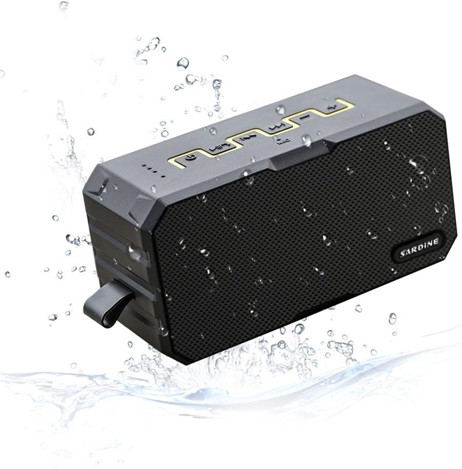 SANQINO Wireless Bluetooth Waterproof Speaker with Louder Volume, Twin 16 core acoustic drivers foe Deep Bass, IP65 waterproof Level, Perfect for any outdoor activities and sports.