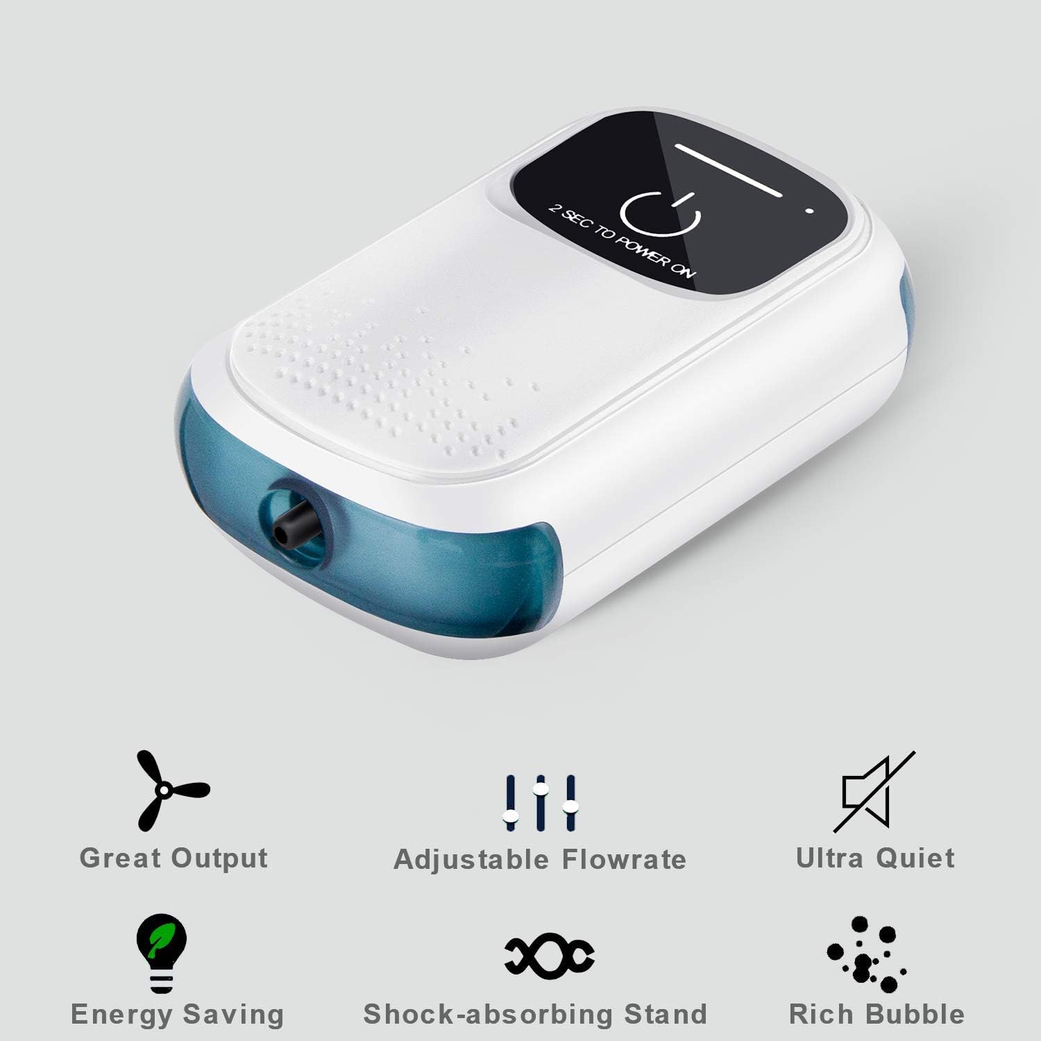 Aquatic Pump Air Usb Portable Rechargeable Reegugu Pump Air Aquarium Oxygen Tank Of Gallons 60 To Up For Included Valve Check Stone Air Tube Fishing Outdoor Airflow Powerful Pump Air Pumps