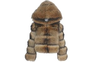 Winter Jacket Women Big Fluffy Real Fur Coat Natural Raccoon Fur Hood Thick Warm Outerwear Streetwear Removable