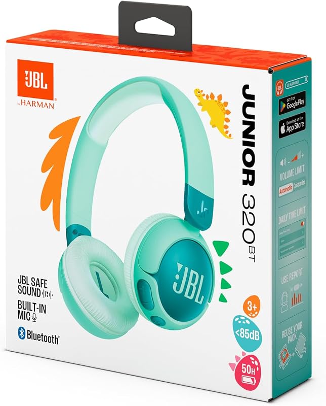Junior 320 BT, Casque Supra-auriculaire sans Fil pour Enfants, Vert