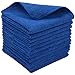 Sinland Lint Free Microfiber Cleaning Cloths Kitchen Cleaning Cloth Dish Cloth 12 Inch X 12 Inch 12 Pack Dark Blue