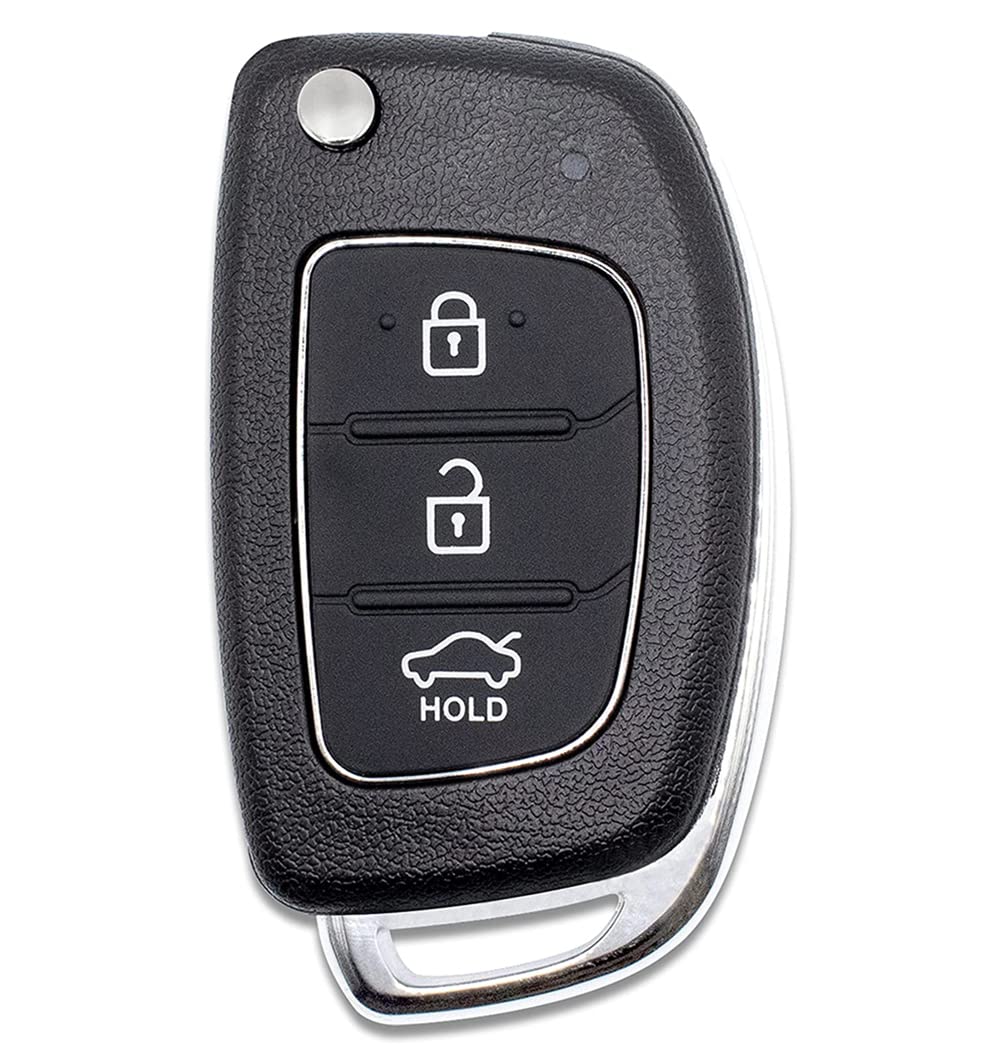 3 Buttons Car Remote Key Shell Case Replacement for Hyundai Santa ix45 ix35 i20,Car Key Fob Accessories (Uncut Blade)
