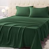 Homilay Queen Size Bed Sheet Set - 4 Piece Soft Microfiber Sheets with Deep Pockets, Cooling Technology, and Wrinkle-Free Pillowcase. Hotel-Quality, Durable Bedding, Eden Green