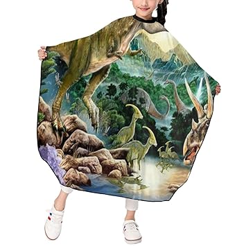 Amazon Com Dinosaurs Rainbow Animals Sky Kids Barber Cape