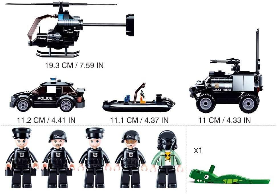 Sluban M38-B0809 Police Set 469 Pieces, Mehrfarbig - Image 4