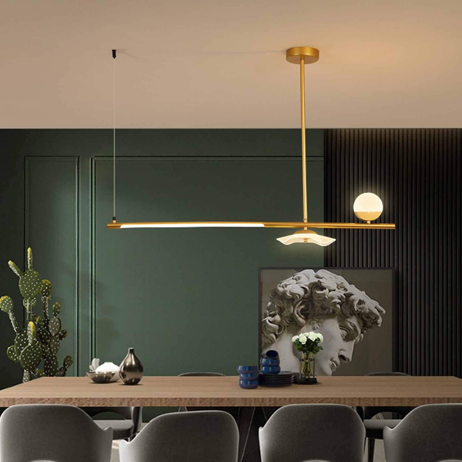 Lámpara Colgante LED Moderna, Lámpara De Araña De Hierro Forjado