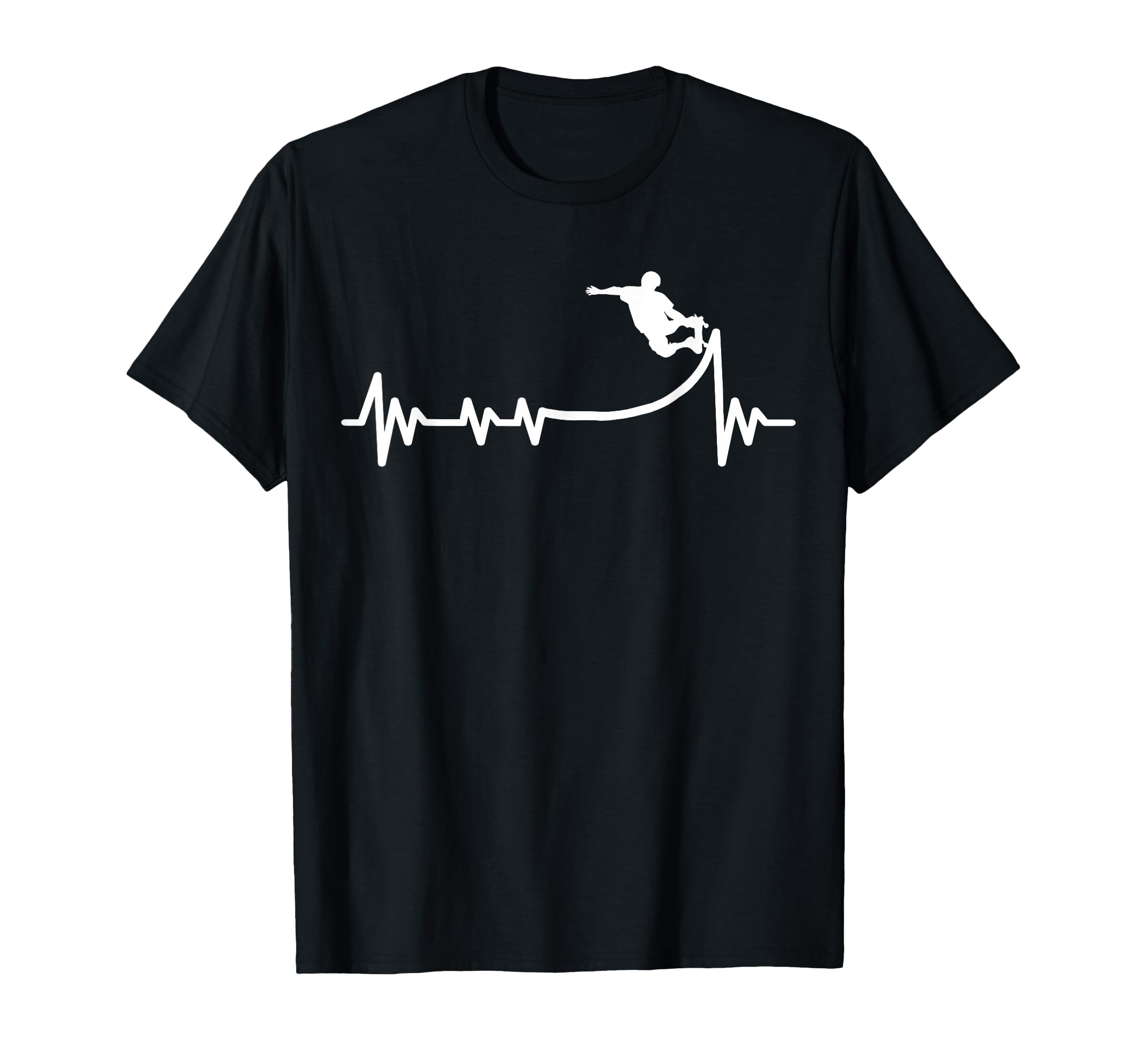 Skateboards wheels Skater Skating Heartbeat Skateboard T-Shirt