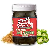 Ragin' Cajun Candied Jalapeno Slices, 14 fl oz | Sweet-and-spicy candied jalapeno slices for burgers, nachos, sandwiches, dips and charcuterie.